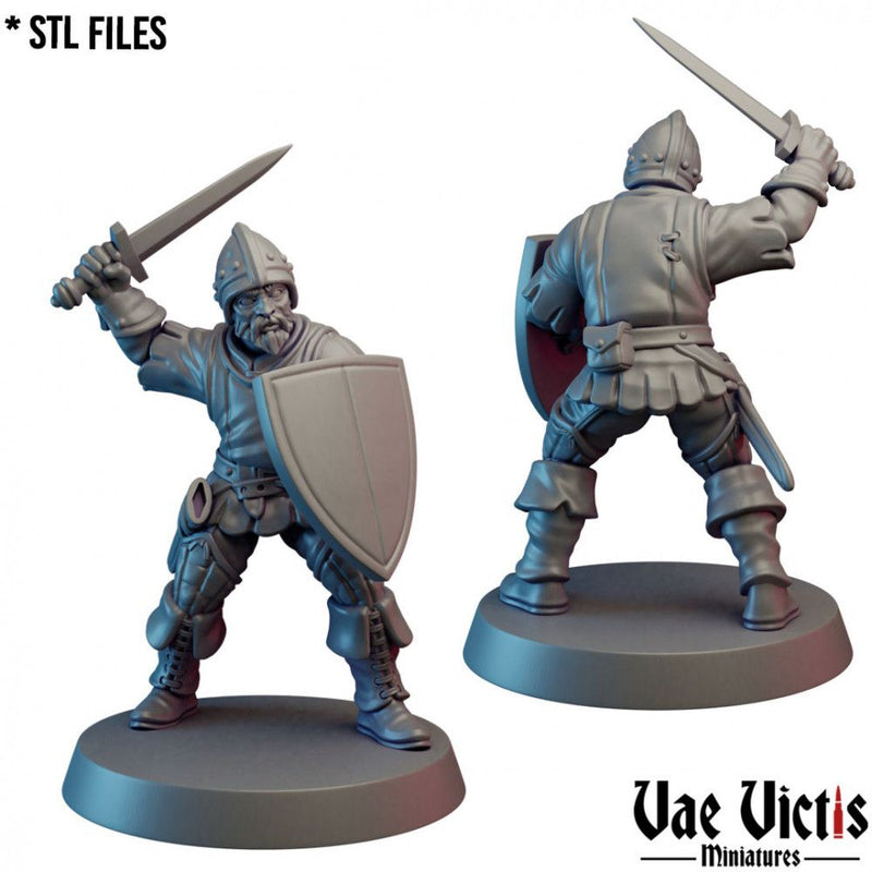Village Guards – 10 Mini Set – Vae Victis 3D printed tabletop miniature
