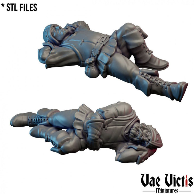 Village Guards – 10 Mini Set – Vae Victis 3D printed tabletop miniature