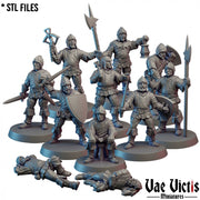 Village Guards – 10 Mini Set – Vae Victis 3D printed tabletop miniature