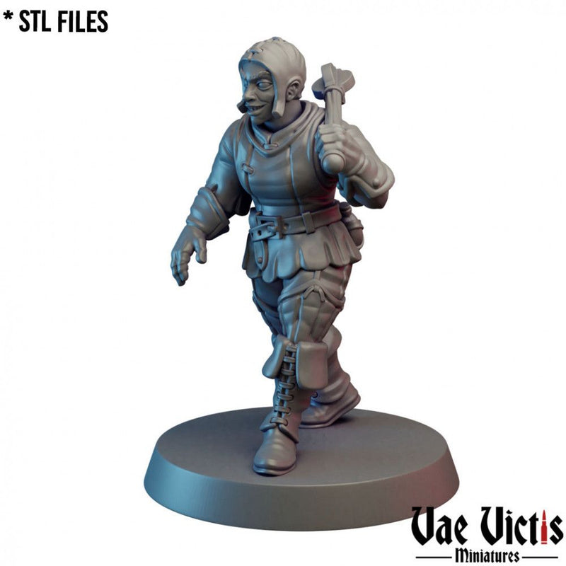 Village Guards (Women) – 11 Mini Set – Vae Victis 3D printed tabletop miniature