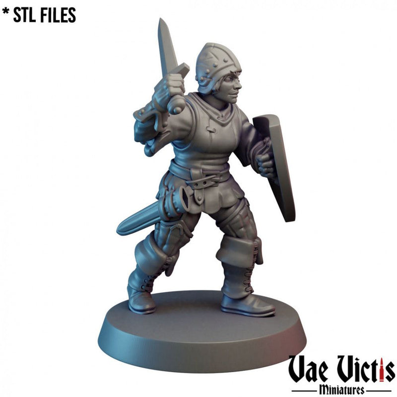 Village Guard (Woman) #02 – Vae Victis 3D printed tabletop miniature