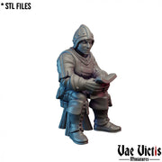 Village Guard (Woman) – Seated – Vae Victis 3D printed tabletop miniature