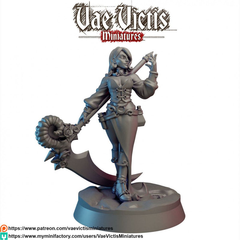 Female Necromancer – Vae Victis 3D printed tabletop miniature