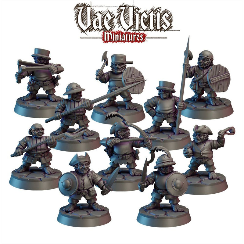 Halflings Vol.1 – 10 Mini Set – Vae Victis 3D printed tabletop miniature