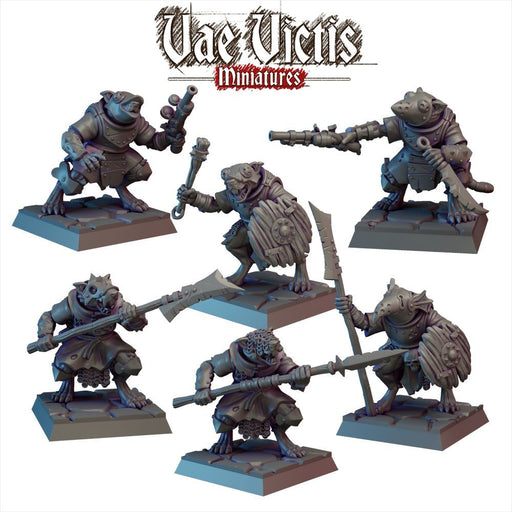 Ratfolk Vol.2 – 6 Mini Set – Vae Victis 3D printed tabletop miniature
