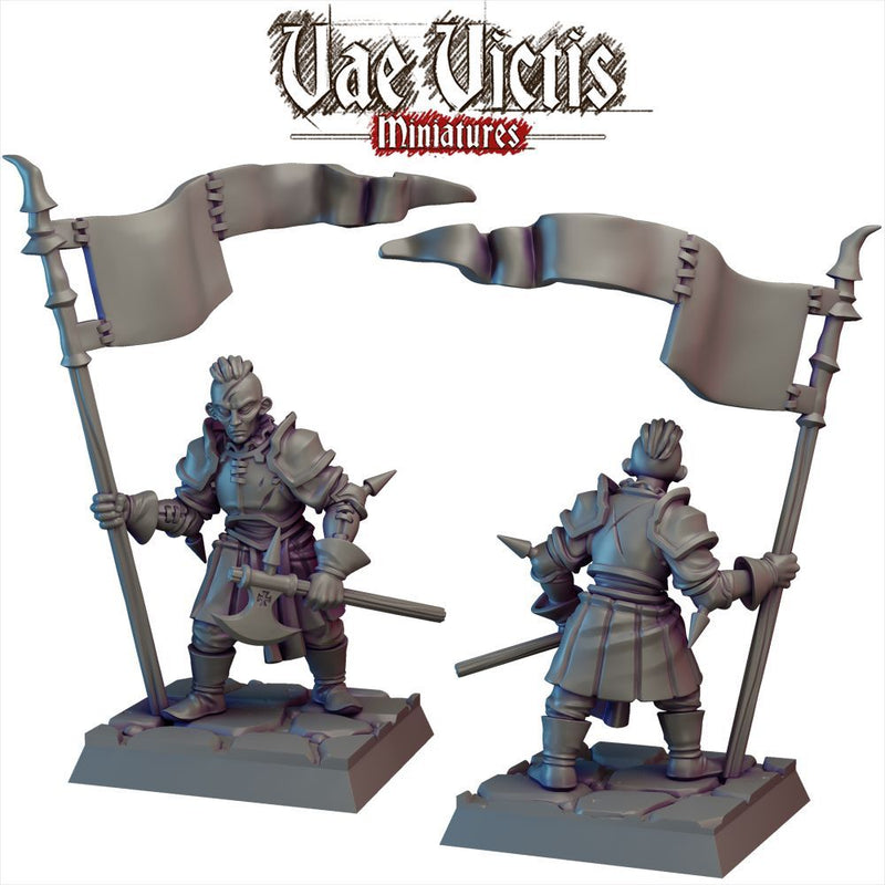 Flag Bearer Mercenary – Vae Victis 3D printed tabletop miniature