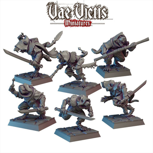 Ratfolk Vol.3 – 6 Mini Set – Vae Victis 3D printed tabletop miniature