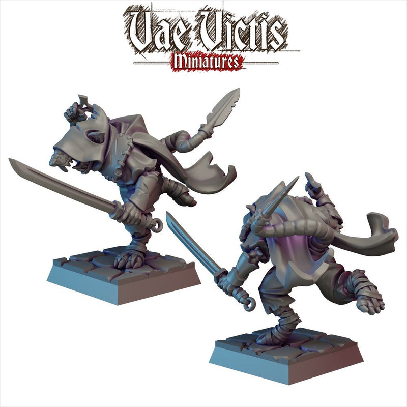 Ratfolk Vol.3 – 6 Mini Set – Vae Victis 3D printed tabletop miniature