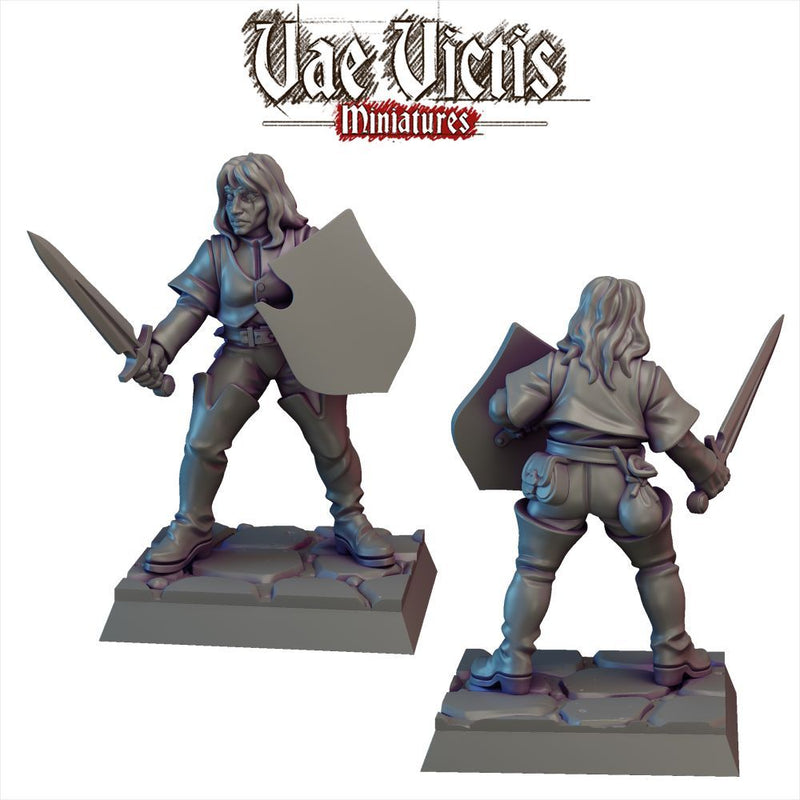 Woman Mercenaries – 5 Mini Set – Vae Victis 3D printed tabletop miniature