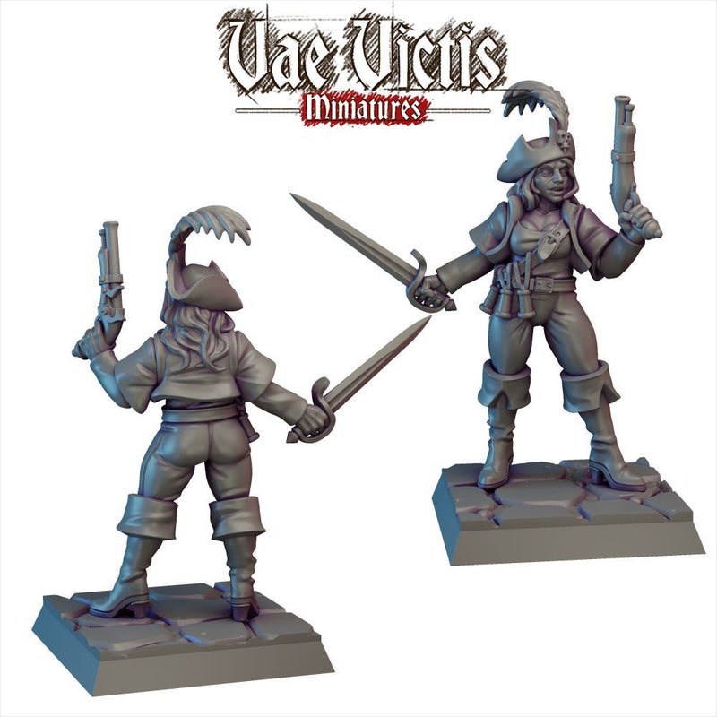 Woman Mercenary #04 – Vae Victis 3D printed tabletop miniature