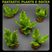 Alien Jungle Plants – Fantastic Plants & Rocks 3D printed scatter terrain