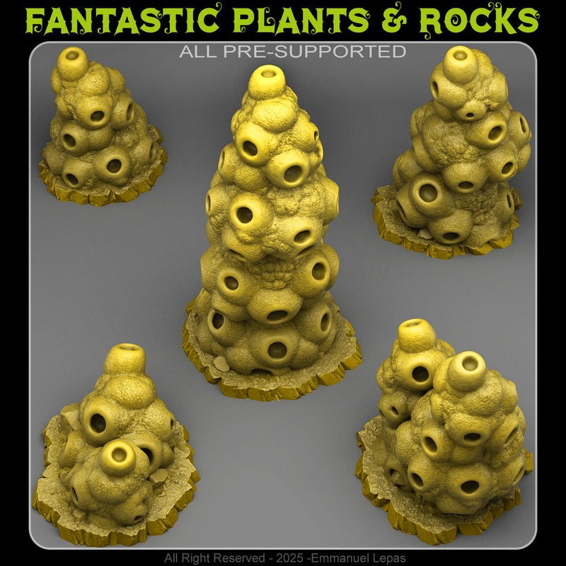 Mutant Anthill Towers – Fantastic Plants & Rocks 3D printed scatter terrain