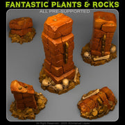 Chained Rocks – Fantastic Plants & Rocks 3D printed scatter terrain