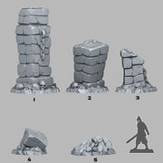 Chained Rocks – Fantastic Plants & Rocks 3D printed scatter terrain