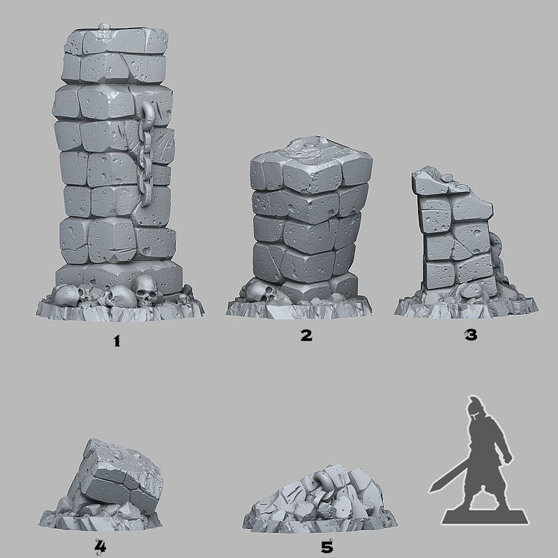 Chained Rocks – Fantastic Plants & Rocks 3D printed scatter terrain