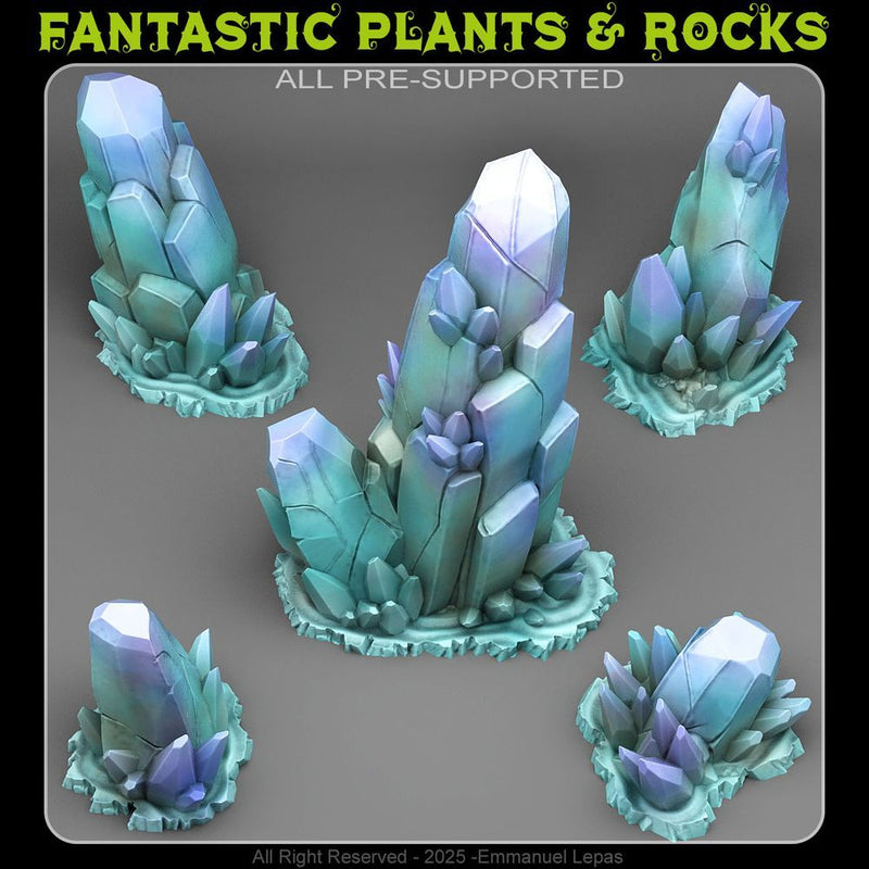 Ice Crystals – Fantastic Plants & Rocks 3D printed scatter terrain
