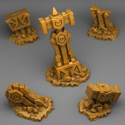 Magic Hammer Ruins – Fantastic Plants & Rocks 3D printed scatter terrain