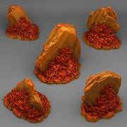 Hell Coral Rocks – Fantastic Plants & Rocks 3D printed scatter terrain