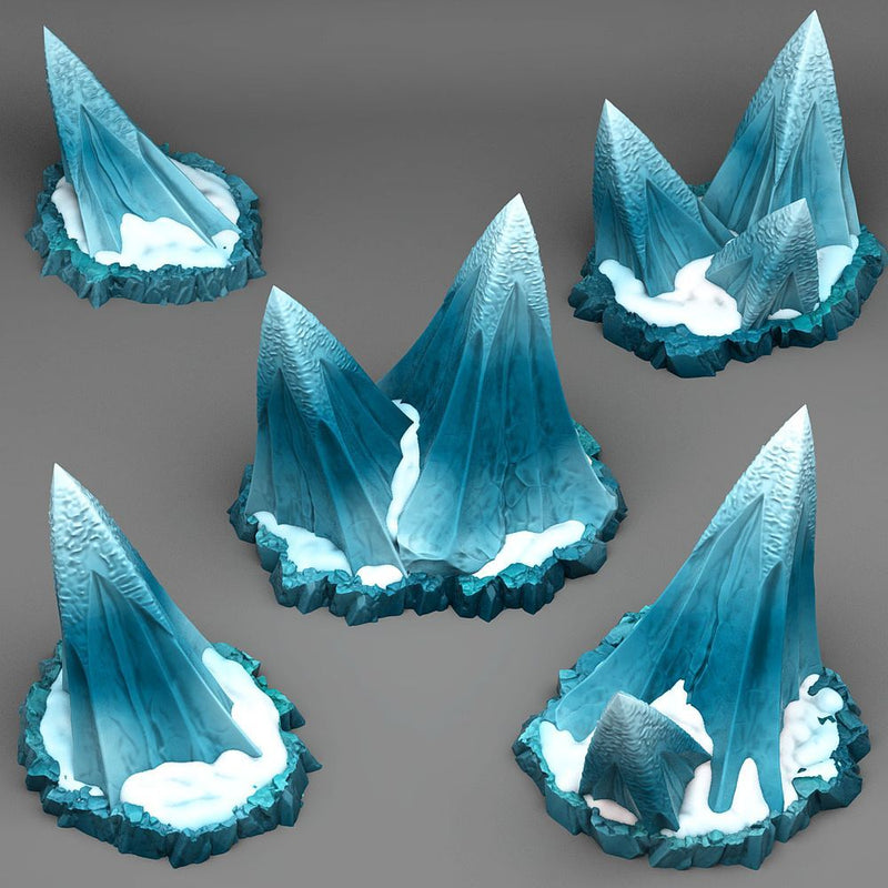 Frost Death Spikes – Fantastic Plants & Rocks 3D printed scatter terrain