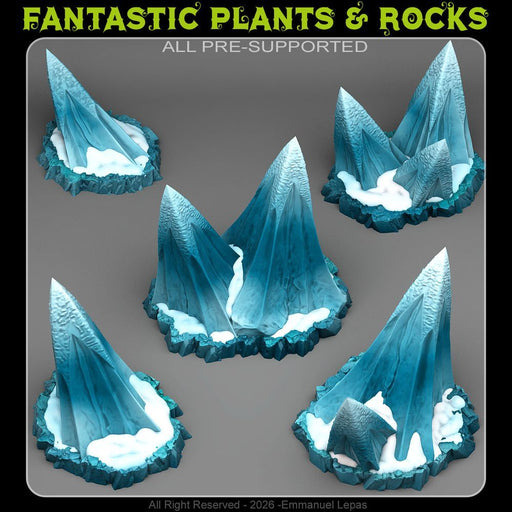 Frost Death Spikes – Fantastic Plants & Rocks 3D printed scatter terrain