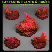 Infernal Blood Flames – Fantastic Plants & Rocks 3D printed scatter terrain
