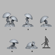 Cursed Mushrooms – Fantastic Plants & Rocks 3D printed scatter terrain