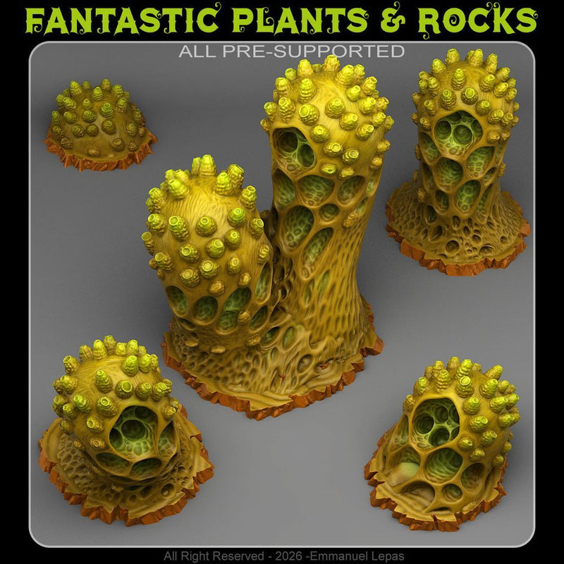 Aberration Cactus – Fantastic Plants & Rocks 3D printed scatter terrain