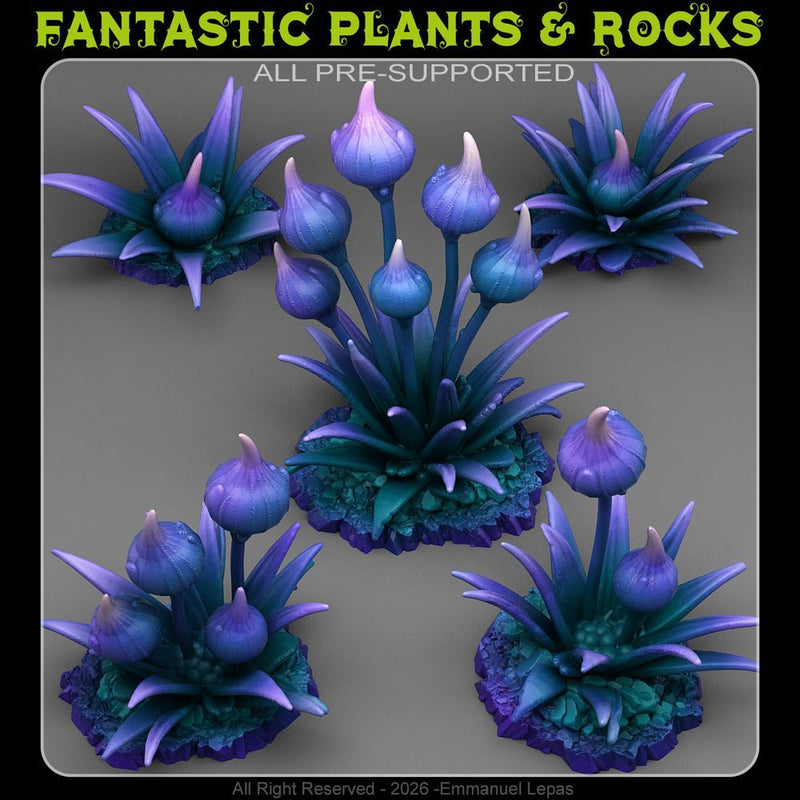 Poisonous Night Plants – Fantastic Plants & Rocks 3D printed scatter terrain