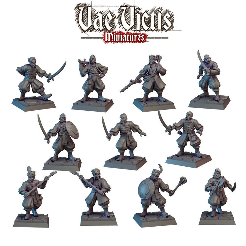 Fantasy Cossacks Vol.1 – 11 Mini Set – Vae Victis 3D printed tabletop miniature