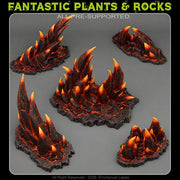 Hell Fire Rocks – Fantastic Plants & Rocks 3D printed scatter terrain