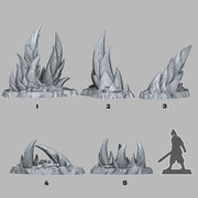Hell Fire Rocks – Fantastic Plants & Rocks 3D printed scatter terrain