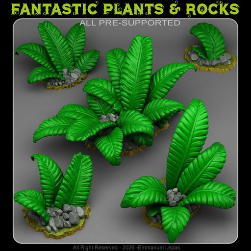 Jungle Aztec Plants – Fantastic Plants & Rocks 3D printed scatter terrain