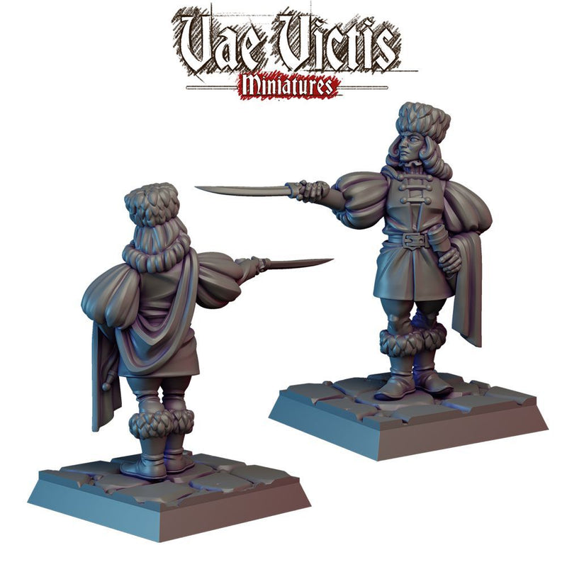 Fantasy Cossack Leader – Vae Victis 3D printed tabletop miniature