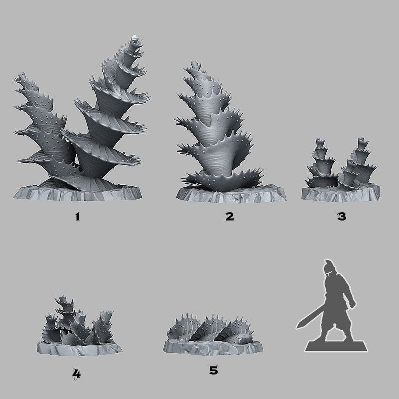 Martian Cactus – Fantastic Plants & Rocks 3D printed scatter terrain