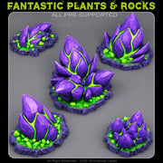 Underdark Alien Crystals – Fantastic Plants & Rocks 3D printed scatter terrain