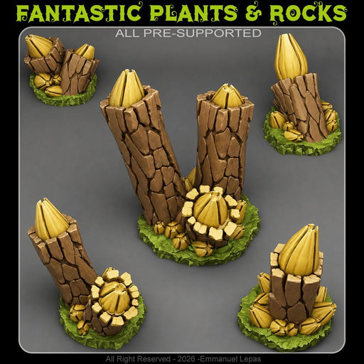 Flower Trunks – Fantastic Plants & Rocks 3D printed scatter terrain
