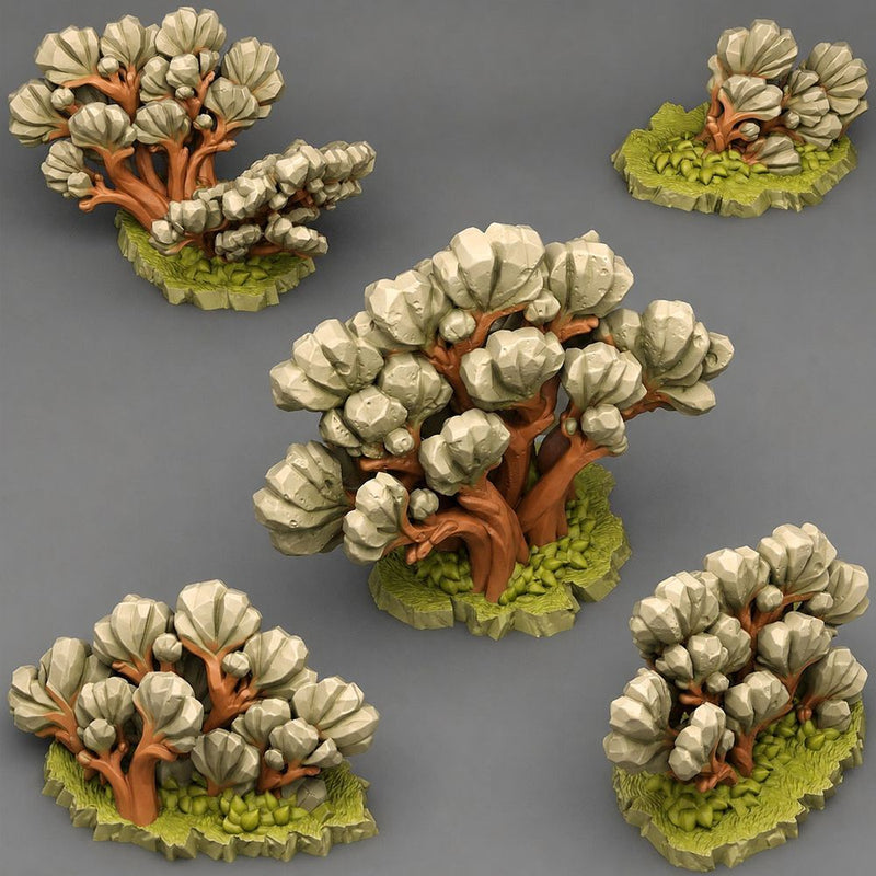 Rock Trees – Fantastic Plants & Rocks 3D printed scatter terrain
