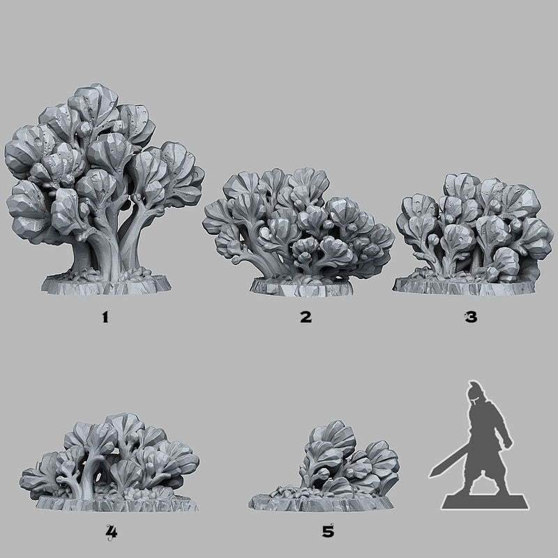 Rock Trees – Fantastic Plants & Rocks 3D printed scatter terrain