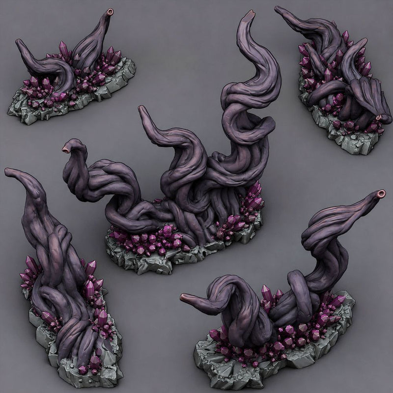 Underdark Crystal Roots – Fantastic Plants & Rocks 3D printed scatter terrain