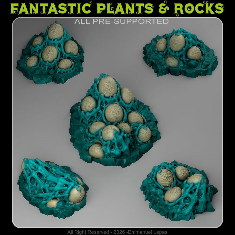 Alien Slime Eggs – Fantastic Plants & Rocks 3D printed scatter terrain