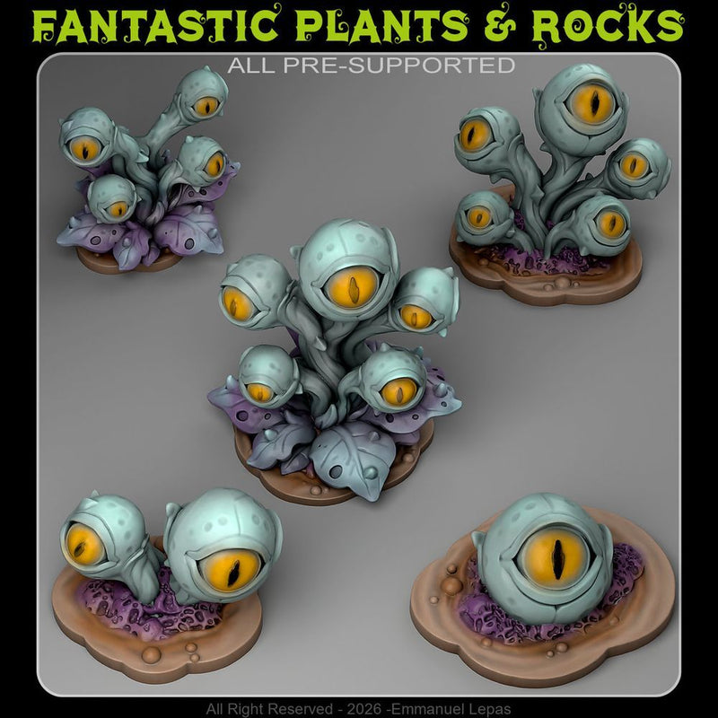 Mysterious Eye Plants – Fantastic Plants & Rocks 3D printed scatter terrain