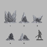Void Crystals – Fantastic Plants & Rocks 3D printed scatter terrain