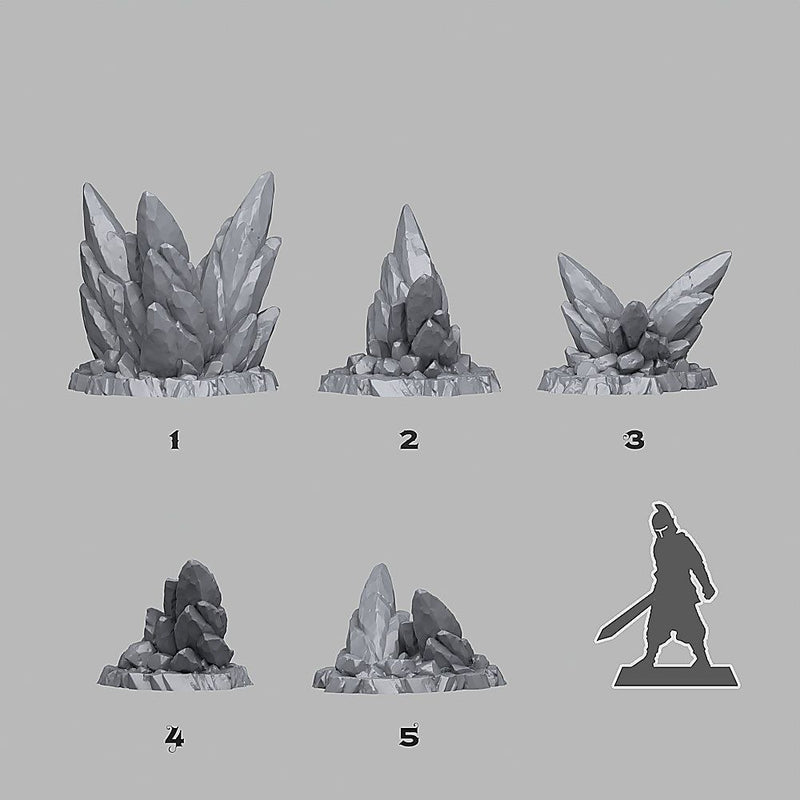 Void Crystals – Fantastic Plants & Rocks 3D printed scatter terrain