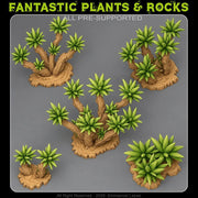 Spiky Yuccas – Fantastic Plants & Rocks 3D printed scatter terrain