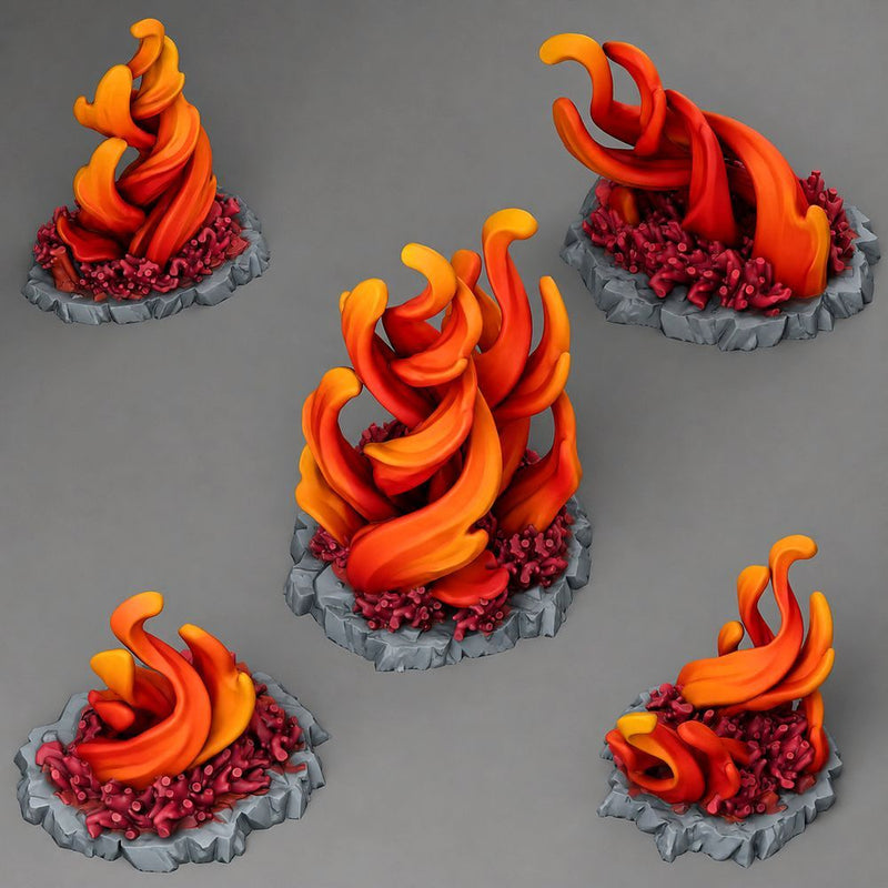 Fire Algae – Fantastic Plants & Rocks 3D printed scatter terrain