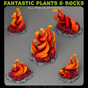 Fire Algae – Fantastic Plants & Rocks 3D printed scatter terrain