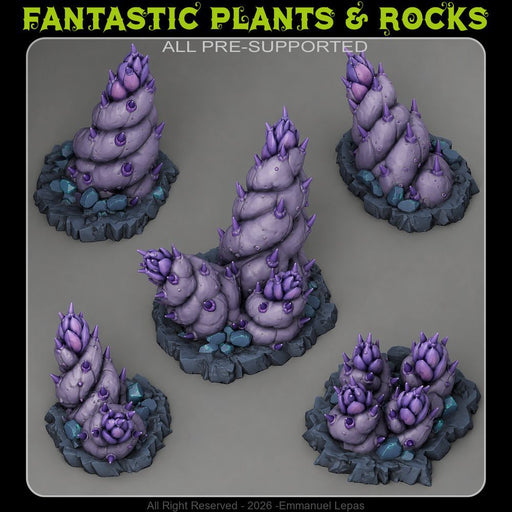 Underdark Cactus – Fantastic Plants & Rocks 3D printed scatter terrain
