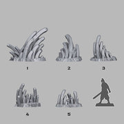 Badlands Rock Spires – Fantastic Plants & Rocks 3D printed scatter terrain