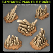 Badlands Rock Spires – Fantastic Plants & Rocks 3D printed scatter terrain