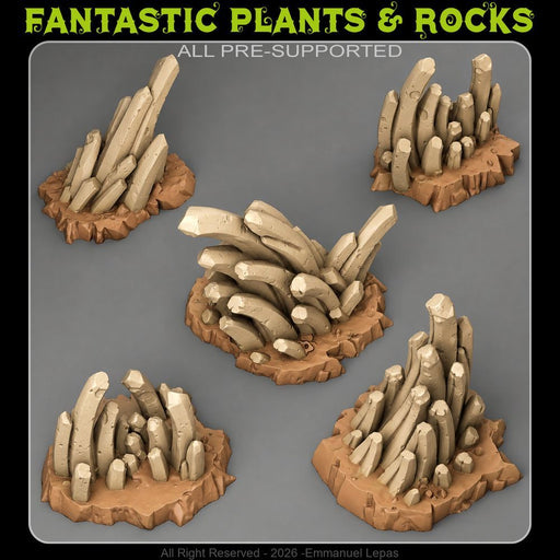 Badlands Rock Spires – Fantastic Plants & Rocks 3D printed scatter terrain